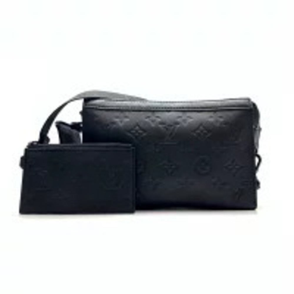 LOUIS VUITTON Gaston Wearable Wallet Shoulder Bag Black